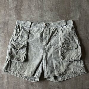 VTG Sears Mens Store Cargo Shorts Mens 38 Faded Green